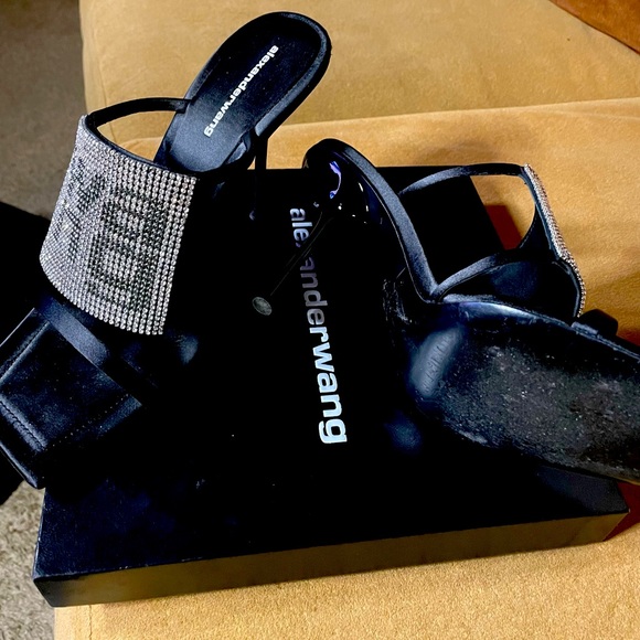 Alexander Wang Rhinestone mule heel Silver size 8 - Picture 3 of 6